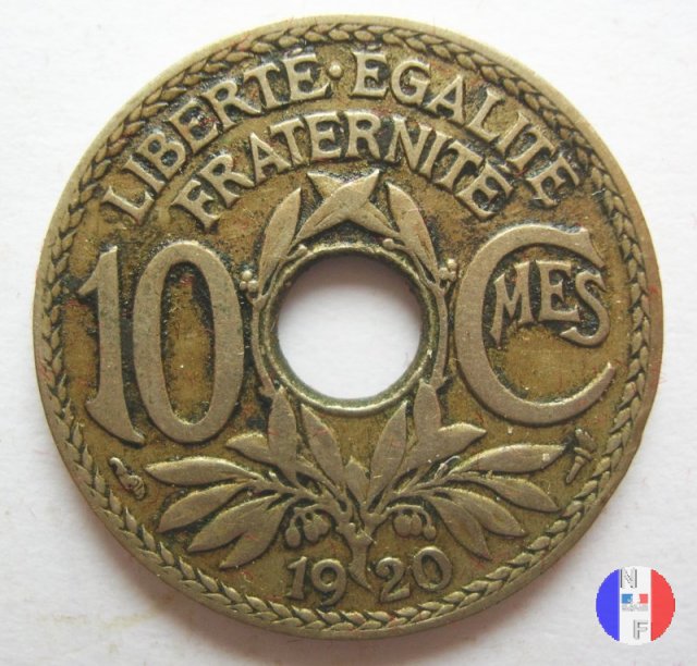 10 centesimi Lindauer 1920 (Parigi)