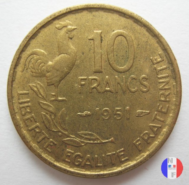 10 franchi Guiraud 1951 (Parigi)