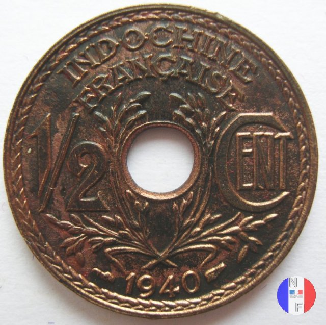 1/2 centesimo - bronzo 1940 (Parigi)