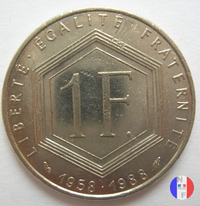 1 franco 1988 - Charles De Gaulle 1988 (Pessac)