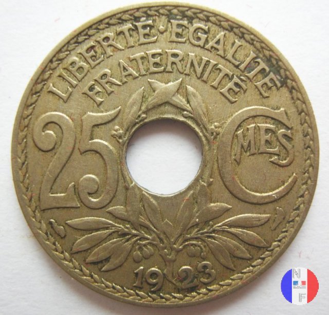 25 centesimi Lindauer - cupronickel 1923 (Parigi)