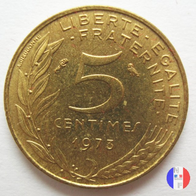 5 centesimi Marianna 1973 (Parigi)