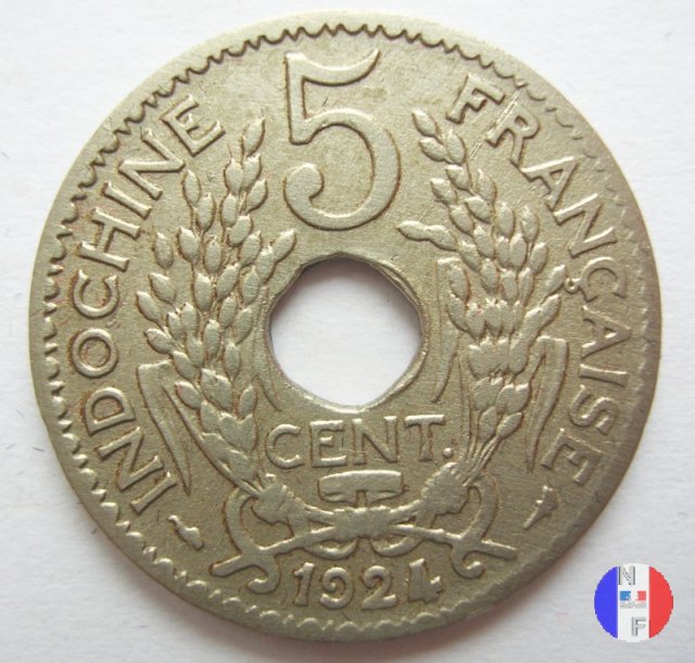 5 centesimi - cupronickel 1924 (Parigi)