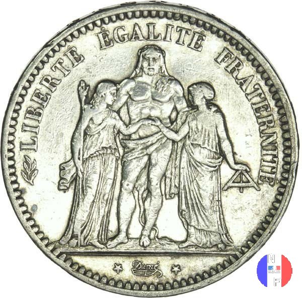 5 franchi Ercole 1848 (Bordeaux)