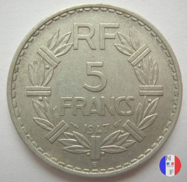 5 franchi 1947 (Beaumont Le Roger)