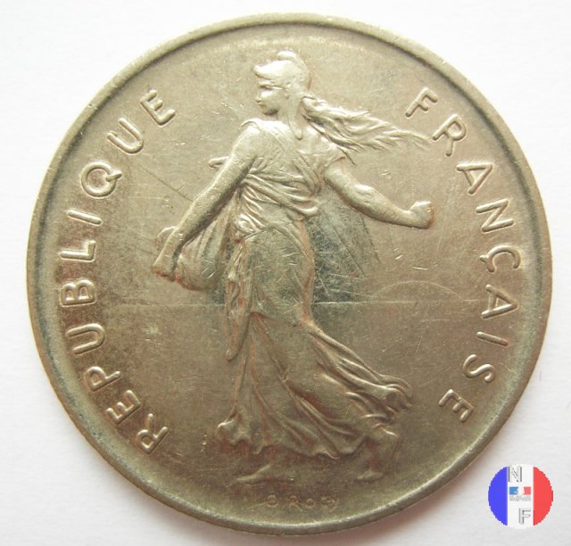 5 franchi seminatrice - cupronickel 1971 (Parigi)