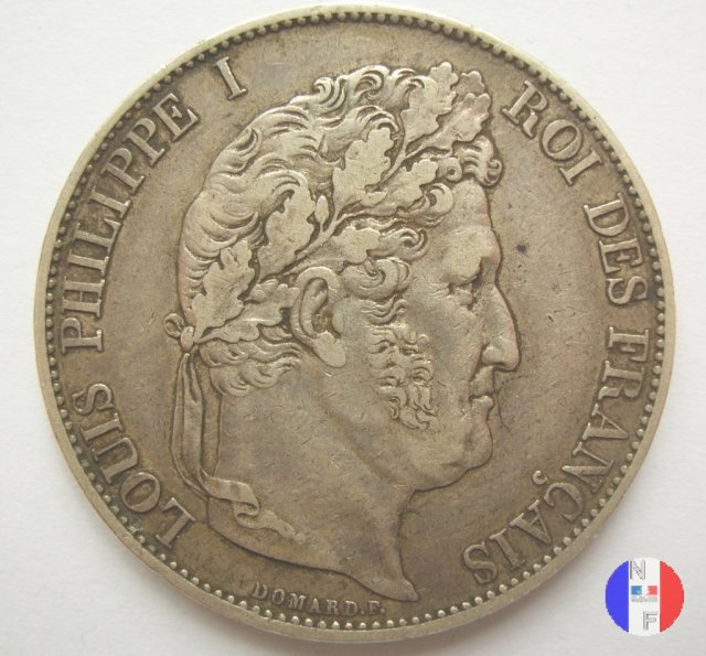 5 franchi - testa coronata 1846 (Parigi)