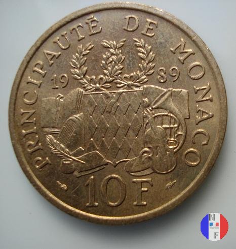 10 franchi 1989 - Fondazione principe Pierre 1989 (Pessac)