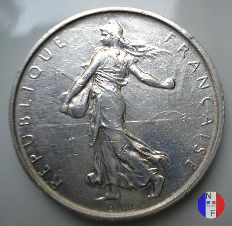 5 franchi seminatrice - argento 1967 (Parigi)