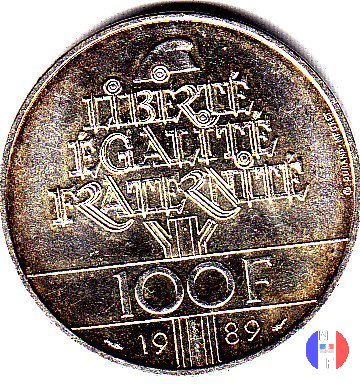 100 franchi 1989 - diritti dell'uomo 1989 (Pessac)