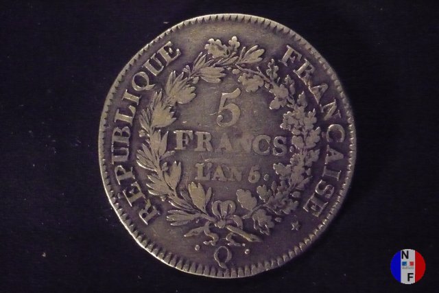 5 franchi 1796-1797 (Perpignan)