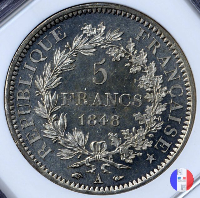 5 franchi Ercole 1848 (Parigi)