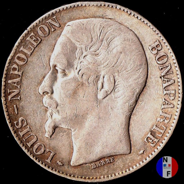 5 franchi Bonaparte 1852 (Parigi)