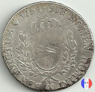 scudo "au bandeau" dal 1749 al 1752 1751 (Amiens)