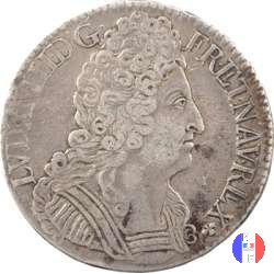 scudo "aux 3 couronnes" dal 1712 a 1715 1713 (Amiens)