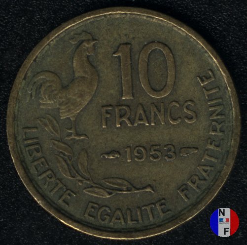 10 franchi Guiraud 1953 (Parigi)