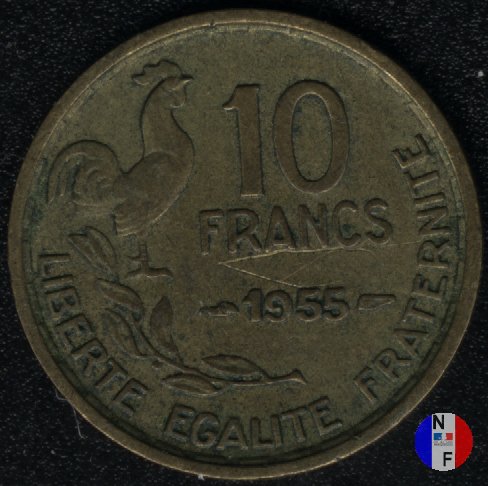 10 franchi Guiraud 1955 (Parigi)