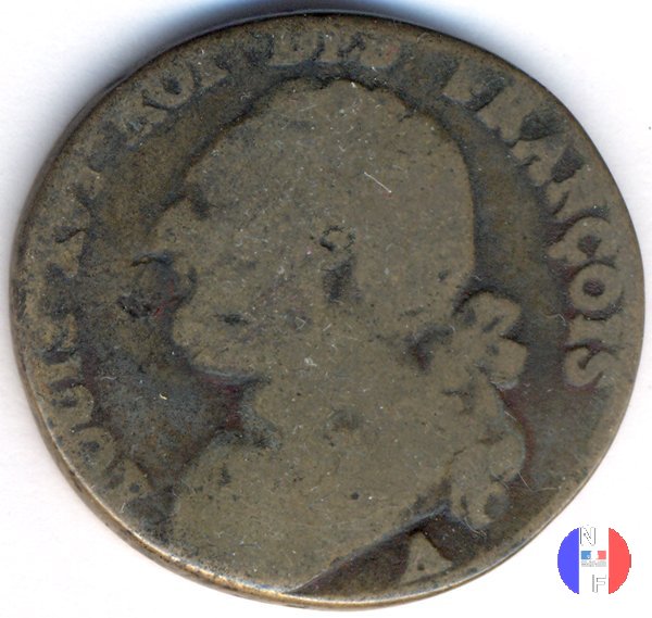 12 deniers - tipo françois 1791 (Parigi)