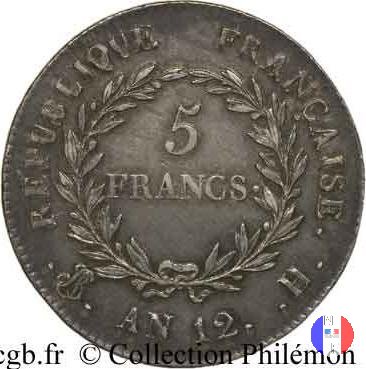 5 franchi Bonaparte 1803-1804 (La Rochelle)