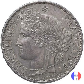 5 franchi Cerere - senza legenda 1870 (Parigi)