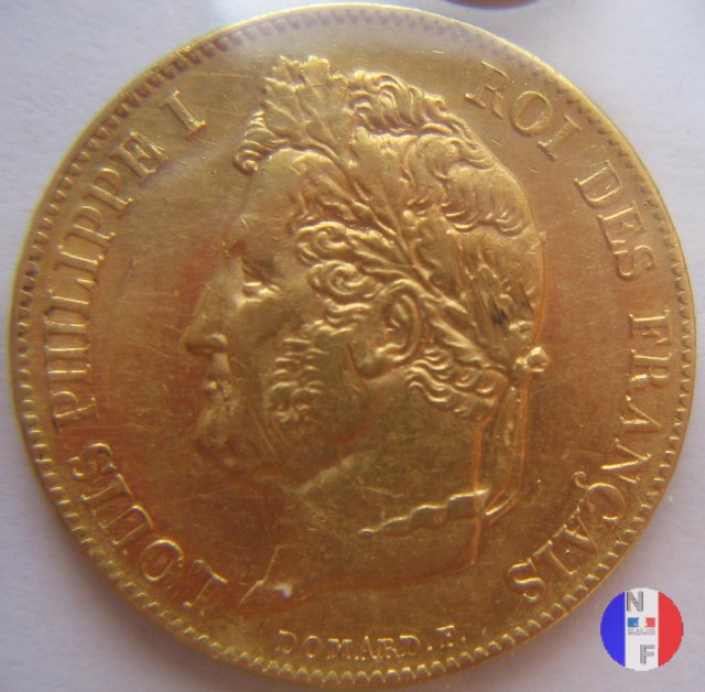 20 franchi - testa coronata 1840 (Parigi)